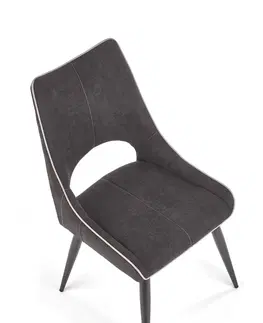 Jedálenské stoličky HALMAR K369 jedálenská stolička tmavosivá / čierna