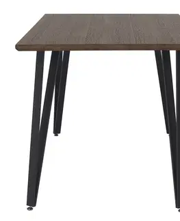Jedálenské stoly KONDELA Friado jedálenský stôl dub / čierna