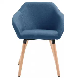 Stoličky Jedálenská stolička látka / drevo Dekorhome Krémová