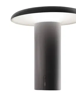 Stolové lampy Artemide Artemide Takku stolová LED lampa s batériou čierna