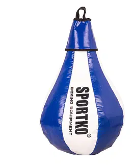 Boxovacie vrecia a hrušky Boxovacie vrece SportKO GP1 24x40cm / 5kg bielo-modrá