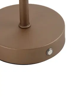 Stolove lampy Moderná stolová lampa hnedá nabíjateľná - Poppi