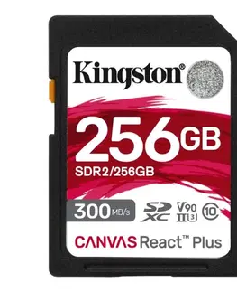 Pamäťové karty Kingston Canvas React Plus 256 GB SDXC UHS-II U3 V90, R300, W260