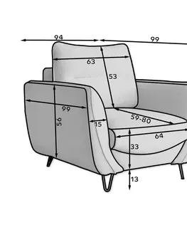 Sedacie súpravy NABBI Salma 3+1+1 rozkladacia sedacia súprava s úložným priestorom béžová