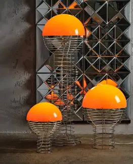 Stolové lampy Verpan VERPAN Wire Malá stolová lampa, oranžová