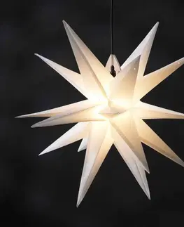 Vianočné osvetlenie STERNTALER Hviezda Ganesha 28-cípa do exteriéru v bielej
