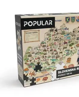 Od 100 dielikov Popular Puzzle Mapa Slovenska 160 Popular