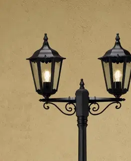 Verejné osvetlenie Konstsmide Stĺpové svietidlo Firenze, 2-plameňové čierne