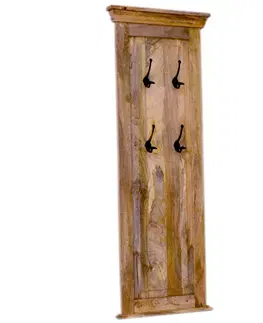 Vešiaky na stenu Vešiak Guru s 4 háčikmi 50x140x2,5 z mangového dreva