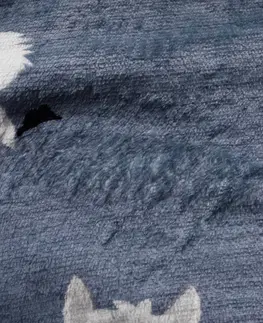 Deky Obojstranná baránková deka, sivá/detský vzor, 80x110cm, PETES