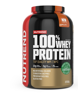 Proteíny Práškový koncentrát Nutrend 100% WHEY Protein 2250g vanilka