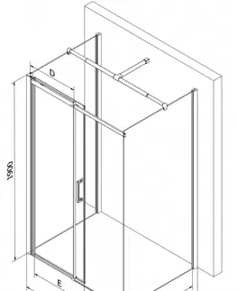 Vane MEXEN/S - OMEGA sprchovací kút 3-stenný 140x100 cm, transparent, chróm + vanička vrátane sifónu 825-140-100-01-00-3s-4070