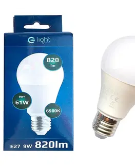 Žiarovky E27 Žiarovka LED A60 9W E27 6500K EKZA030