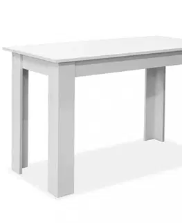 Jedálenské sety Jedálenský stôl s lavicami Dekorhome Biela
