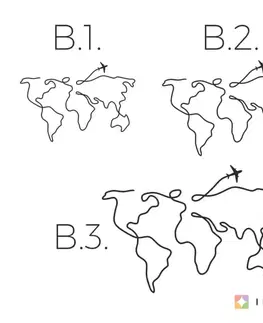 Nálepky na stenu Nálepky na stenu - Lietadlom okolo sveta