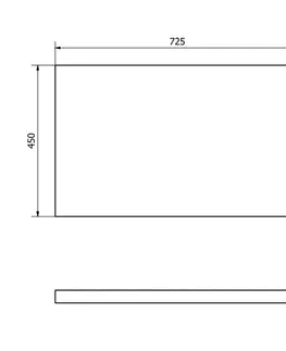 Kúpeľňa AQUALINE - VEGA doska pod umývadlo 72,5x45cm, dub platin VG775