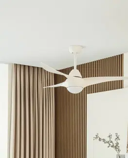 Stropné ventilátory so svetlom Starluna Stropný ventilátor Starluna LED Zoika, biely, tichý, Ø 115 cm