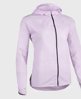 bežecké bundy a vesty Dámska bežecká vetruvzdorná bunda na trailový beh fialová