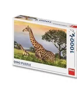 1000 dielikov Dino Toys Puzzle Žirafia rodinka 1000 Dino