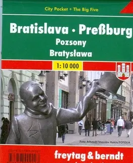 Turistika, skaly Bratislava city plan lamino 1:10.000
