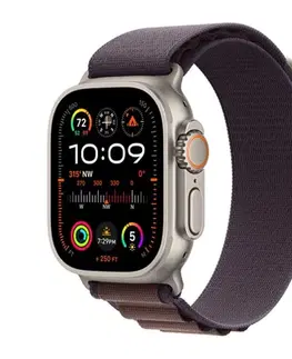 Inteligentné hodinky Apple Watch Ultra 2 GPS , 49mm , titánové puzdro  s alpinským remienkom indigová - S