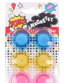 Kreatívne a výtvarné hračky WIKY - Magnetky farebné 3cm/10ks