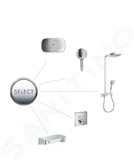 Kúpeľňové batérie HANSGROHE HANSGROHE - Raindance Select E Sprchový set Showerpipe 300 s termostatom ShowerTablet Select, 3 prúdy, chróm 27127000