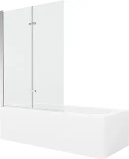 Sprchové dvere MEXEN/S - Vega obdĺžniková vaňa 150 x 70 cm s panelom + vaňová zástena 120 cm, transparent, chróm 550115070X9212020100