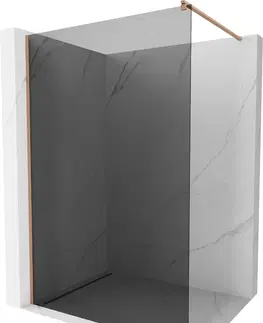 Sprchové dvere MEXEN/S - Kioto Sprchová zástena WALK-IN 100 x 200, grafit 8 mm, meď kartáčovaná 800-100-101-65-40