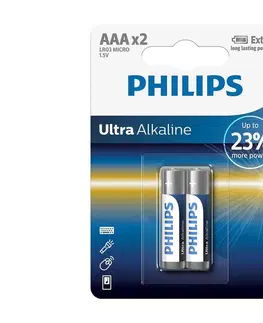 Predlžovacie káble Philips Philips LR03E2B/10 - 2 ks Alkalická batéria AAA ULTRA ALKALINE 1,5V 1250mAh 