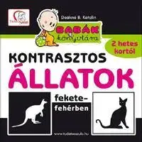 Leporelá, krabičky, puzzle knihy Babák könyvtára - Kontrasztos állatok fekete-fehérben - Deákné B. Katalin