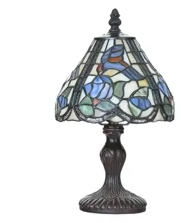 Stolové lampy Clayre&Eef Stolová lampa 5LL-6181 v štýle Tiffany, Ø 18 cm
