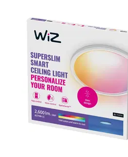 SmartHome stropné svietidlá WiZ WiZ SuperSlim stropné LED svetlo RGBW Ø 42cm biela