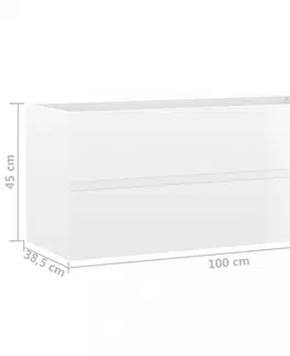 Kúpeľňové skrinky Skrinka pod umývadlo 100 cm Dekorhome Dub sonoma / biela