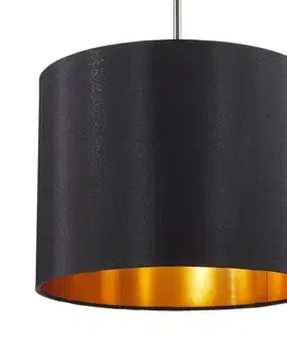 Závesné svietidlá Lucande Lucande Patrik závesná lampa Ø30 cm čierna