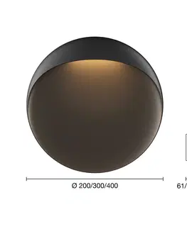 Vonkajšie nástenné svietidlá Louis Poulsen Louis Poulsen Flindt svetlo Ø 40 cm čierna 2 700 K