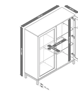 Cabinets & Storage Vitrína »Eklund« s 2 dvierkami