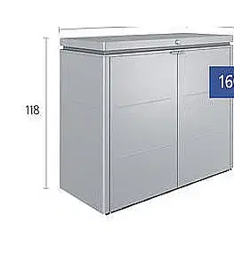 Úložné boxy Biohort Multiúčelový úložný box HighBoard 160 x 70 x 118 (strieborná metalíza) 160 cm (3 krabice)