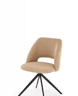 Stoličky Otočné jedálenské kreslo K546 Halmar Béžová