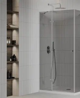 Vane MEXEN/S - Roma sprchovací kút 120x90 cm, grafit, chróm + biela vanička so sifónom, 854-120-090-01-40-4010