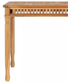 Záhradné stoly Záhradný jedálenský stôl 80x 80 cm teakové drevo Dekorhome