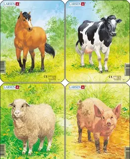 LARSEN puzzle Larsen Puzzle Puzzle Kôň, Krava, Ovca, Prasa Larsen V1-ZZ