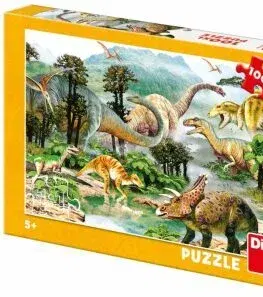 Od 100 dielikov Dino Toys Puzzle Život dinosaurov 100 XL Dino
