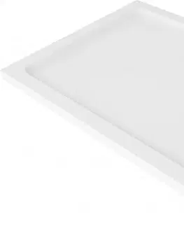 Vane MEXEN/S - Flat sprchová vanička obdĺžniková slim 90 x 70 cm, biela + zlatý sifón 40107090G