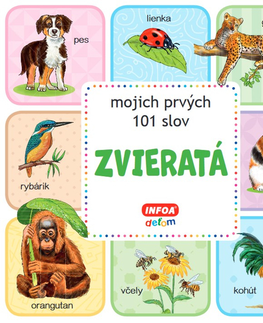 Leporelá, krabičky, puzzle knihy Mojich prvých 101 slov - Zvieratá - Kolektív autorov