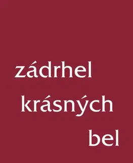 Česká poézia Zádrhel krásných bel - Václav Hons