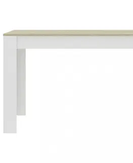 Jedálenské stoly Jedálenský stôl 120x60 cm Dekorhome Dub sonoma / biela
