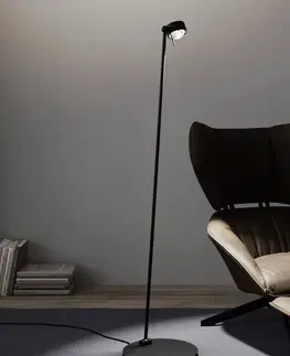 Stojacie lampy Top Light Puk! 80 Floor LED šošovky číre/matné čierna matná