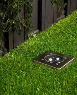 Solárne lampy Smartwares Torino – hranaté solárne zapustené podlahové LED