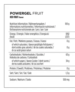 činky Energetický gél Power Gel červené ovocie 4 × 41 g